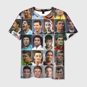Мужская футболка 3D с принтом Лучшие футболисты в Тюмени, 100% полиэфир | прямой крой, круглый вырез горловины, длина до линии бедер | великие | звёзды | знаменитости | игроки | легендарные | лучшие | самые крутые | футбол | футболисты | элита