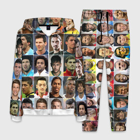 Мужской костюм 3D с принтом Лучшие футболисты в Тюмени, 100% полиэстер | Манжеты и пояс оформлены тканевой резинкой, двухслойный капюшон со шнурком для регулировки, карманы спереди | Тематика изображения на принте: великие | звёзды | знаменитости | игроки | легендарные | лучшие | самые крутые | футбол | футболисты | элита