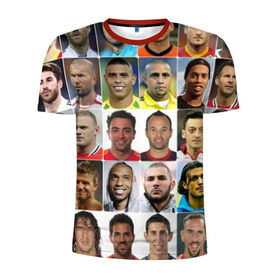 Мужская футболка 3D спортивная с принтом Великие футболисты в Тюмени, 100% полиэстер с улучшенными характеристиками | приталенный силуэт, круглая горловина, широкие плечи, сужается к линии бедра | великие | звёзды | знаменитости | игроки | легендарные | лучшие | самые крутые | футбол | футболисты | элита