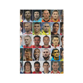 Обложка для паспорта матовая кожа с принтом Великие футболисты в Тюмени, натуральная матовая кожа | размер 19,3 х 13,7 см; прозрачные пластиковые крепления | великие | звёзды | знаменитости | игроки | легендарные | лучшие | самые крутые | футбол | футболисты | элита