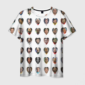 Мужская футболка 3D с принтом Любимые футболисты в Тюмени, 100% полиэфир | прямой крой, круглый вырез горловины, длина до линии бедер | Тематика изображения на принте: великие | звёзды | знаменитости | игроки | легендарные | лучшие | самые крутые | футбол | футболисты | элита