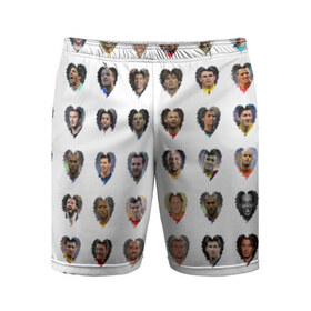 Мужские шорты 3D спортивные с принтом Величайшие футболисты в Тюмени,  |  | Тематика изображения на принте: великие | звёзды | знаменитости | игроки | легендарные | лучшие | самые крутые | футбол | футболисты | элита
