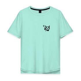 Мужская футболка хлопок Oversize с принтом Mazda Devil в Тюмени, 100% хлопок | свободный крой, круглый ворот, “спинка” длиннее передней части | jdm | mazda | мазда | сова