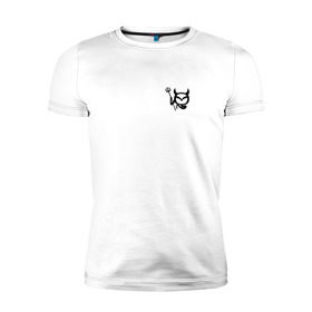 Мужская футболка премиум с принтом Mazda Devil в Тюмени, 92% хлопок, 8% лайкра | приталенный силуэт, круглый вырез ворота, длина до линии бедра, короткий рукав | jdm | mazda | мазда | сова