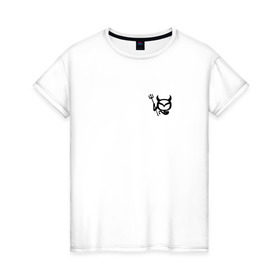 Женская футболка хлопок с принтом Mazda Devil в Тюмени, 100% хлопок | прямой крой, круглый вырез горловины, длина до линии бедер, слегка спущенное плечо | jdm | mazda | мазда | сова