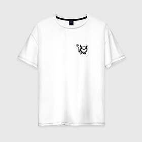 Женская футболка хлопок Oversize с принтом Mazda Devil в Тюмени, 100% хлопок | свободный крой, круглый ворот, спущенный рукав, длина до линии бедер
 | jdm | mazda | мазда | сова