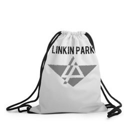 Рюкзак-мешок 3D с принтом Linkin Park в Тюмени, 100% полиэстер | плотность ткани — 200 г/м2, размер — 35 х 45 см; лямки — толстые шнурки, застежка на шнуровке, без карманов и подкладки | линкин парк