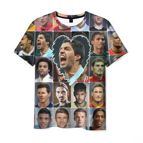 Мужская футболка 3D с принтом Луис Суарес - лучший в Тюмени, 100% полиэфир | прямой крой, круглый вырез горловины, длина до линии бедер | luis suarez | аргентина | барса | барселона | луис суарес | лучшие футболисты | любимый игрок | мой любимец | самый крутой | сердце | футбол | я люблю