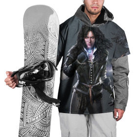 Накидка на куртку 3D с принтом Йеннифер в Тюмени, 100% полиэстер |  | gerald | wild hunt | witcher | ведьмак | геральд | дикая охота | йен | йеннифер
