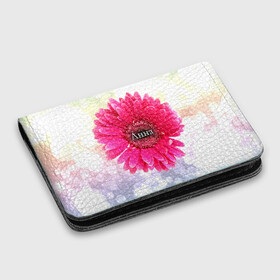 Картхолдер с принтом Анна: в Тюмени, натуральная матовая кожа | размер 7,3 х 10 см; кардхолдер имеет 4 кармана для карт; | анна | аня | девушке | имя | любимой | подарок | подарок любимой | подарок на 8 марта | подарок на день рождения | с 8 марта | цветок | цветы