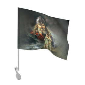 Флаг для автомобиля с принтом Богатырь в Тюмени, 100% полиэстер | Размер: 30*21 см | богатырь | древняя | князь | патриот | патриотизм | россия | русич | русь | святая