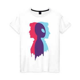 Женская футболка хлопок с принтом INTERSECTION в Тюмени, 100% хлопок | прямой крой, круглый вырез горловины, длина до линии бедер, слегка спущенное плечо | mulder | scully | x files | малдер | материалы | нло | пришельцы | секретные | скалли
