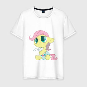 Мужская футболка хлопок с принтом My Little Pony в Тюмени, 100% хлопок | прямой крой, круглый вырез горловины, длина до линии бедер, слегка спущенное плечо. | Тематика изображения на принте: 