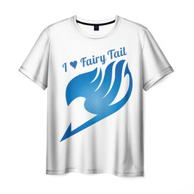 Мужская футболка 3D с принтом FT | Fairy Tail в Тюмени, 100% полиэфир | прямой крой, круглый вырез горловины, длина до линии бедер | Тематика изображения на принте: 