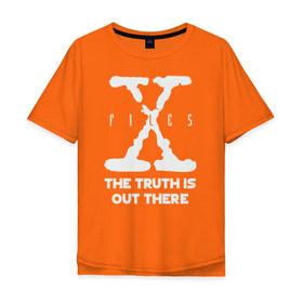 Мужская футболка хлопок Oversize с принтом X-Files в Тюмени, 100% хлопок | свободный крой, круглый ворот, “спинка” длиннее передней части | Тематика изображения на принте: mulder | scully | x files | малдер | материалы | нло | пришельцы | секретные | скалли