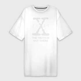 Платье-футболка хлопок с принтом X Files в Тюмени,  |  | mulder | scully | x files | малдер | материалы | нло | пришельцы | секретные | скалли