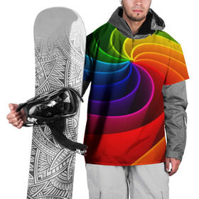 Накидка на куртку 3D с принтом Радуга цвета в Тюмени, 100% полиэстер |  | гамма | зеленый | красный | радуга | синий | цвет