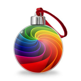 Ёлочный шар с принтом Радуга цвета в Тюмени, Пластик | Диаметр: 77 мм | Тематика изображения на принте: гамма | зеленый | красный | радуга | синий | цвет