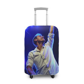 Чехол для чемодана 3D с принтом Armin Van Buuren в Тюмени, 86% полиэфир, 14% спандекс | двустороннее нанесение принта, прорези для ручек и колес | armin van buuren | avb | dj | армин ван бюрен
