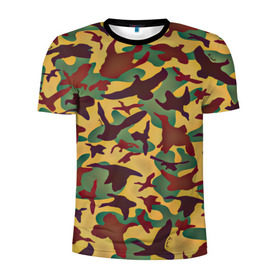 Мужская футболка 3D спортивная с принтом Полевая униформа в Тюмени, 100% полиэстер с улучшенными характеристиками | приталенный силуэт, круглая горловина, широкие плечи, сужается к линии бедра | camo | армия | камо | камуфляж