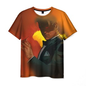 Мужская футболка 3D с принтом Lucifer 2 в Тюмени, 100% полиэфир | прямой крой, круглый вырез горловины, длина до линии бедер | 