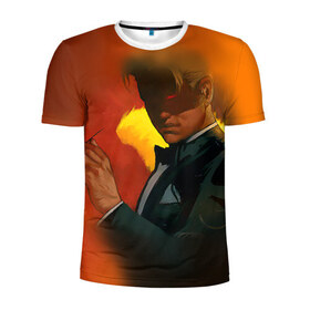 Мужская футболка 3D спортивная с принтом Lucifer 2 в Тюмени, 100% полиэстер с улучшенными характеристиками | приталенный силуэт, круглая горловина, широкие плечи, сужается к линии бедра | 