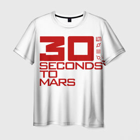 Мужская футболка 3D с принтом 30 Seconds To Mars в Тюмени, 100% полиэфир | прямой крой, круглый вырез горловины, длина до линии бедер | 