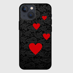 Чехол для iPhone 13 mini с принтом Кружево и сердца в Тюмени,  |  | dg | dolce | gabbana | габбана | дольче | любовь | сердечко