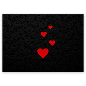 Поздравительная открытка с принтом Кружево и сердца в Тюмени, 100% бумага | плотность бумаги 280 г/м2, матовая, на обратной стороне линовка и место для марки
 | dg | dolce | gabbana | габбана | дольче | любовь | сердечко