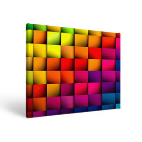 Холст прямоугольный с принтом Кубики в Тюмени, 100% ПВХ |  | текстуры | цветные