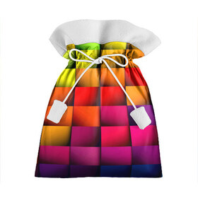 Подарочный 3D мешок с принтом Кубики в Тюмени, 100% полиэстер | Размер: 29*39 см | текстуры | цветные