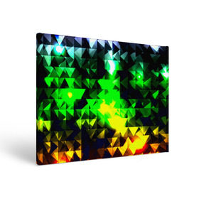 Холст прямоугольный с принтом Сrystal в Тюмени, 100% ПВХ |  | Тематика изображения на принте: green | абстракции | гранж | мозаика | стекло | текстуры