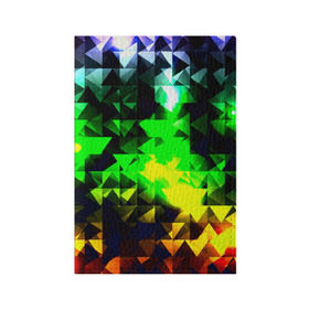 Обложка для паспорта матовая кожа с принтом Сrystal в Тюмени, натуральная матовая кожа | размер 19,3 х 13,7 см; прозрачные пластиковые крепления | Тематика изображения на принте: green | абстракции | гранж | мозаика | стекло | текстуры