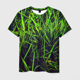 Мужская футболка 3D с принтом Трава в Тюмени, 100% полиэфир | прямой крой, круглый вырез горловины, длина до линии бедер | green | summer | весна | зеленый | лето | природа