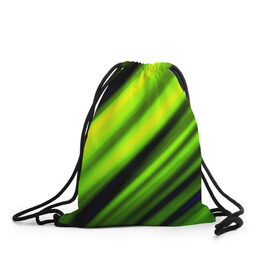 Рюкзак-мешок 3D с принтом Green fon в Тюмени, 100% полиэстер | плотность ткани — 200 г/м2, размер — 35 х 45 см; лямки — толстые шнурки, застежка на шнуровке, без карманов и подкладки | линии | новые | полосы | популярные | прикольные | текстуры
