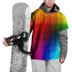 Накидка на куртку 3D с принтом Кубики в Тюмени, 100% полиэстер |  | градиент | разноцветный | цвета | яркий