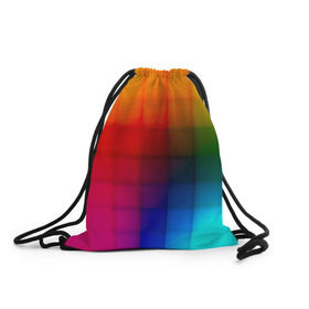Рюкзак-мешок 3D с принтом Кубики в Тюмени, 100% полиэстер | плотность ткани — 200 г/м2, размер — 35 х 45 см; лямки — толстые шнурки, застежка на шнуровке, без карманов и подкладки | градиент | разноцветный | цвета | яркий