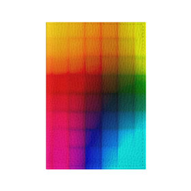 Обложка для паспорта матовая кожа с принтом Кубики в Тюмени, натуральная матовая кожа | размер 19,3 х 13,7 см; прозрачные пластиковые крепления | Тематика изображения на принте: градиент | разноцветный | цвета | яркий