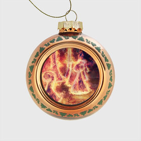 Стеклянный ёлочный шар с принтом Фигуры из пламени в Тюмени, Стекло | Диаметр: 80 мм | Тематика изображения на принте: пламя