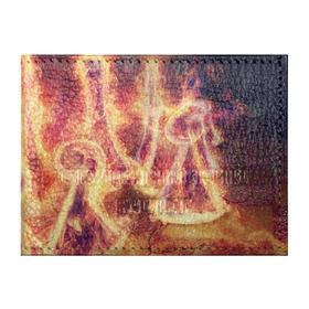 Обложка для студенческого билета с принтом Фигуры из пламени в Тюмени, натуральная кожа | Размер: 11*8 см; Печать на всей внешней стороне | Тематика изображения на принте: пламя