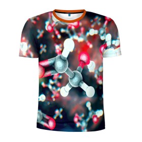 Мужская футболка 3D спортивная с принтом Молекулы в Тюмени, 100% полиэстер с улучшенными характеристиками | приталенный силуэт, круглая горловина, широкие плечи, сужается к линии бедра | арт | мидицина | молекулы | нервы | тромбы | фантастика