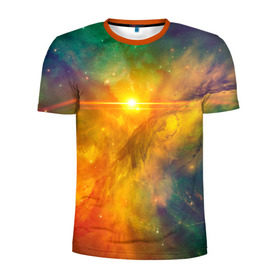 Мужская футболка 3D спортивная с принтом Космос в Тюмени, 100% полиэстер с улучшенными характеристиками | приталенный силуэт, круглая горловина, широкие плечи, сужается к линии бедра | галактика | звезды | космос | созвездия