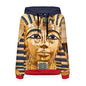 Женская толстовка 3D с принтом Фараон в Тюмени, 100% полиэстер  | двухслойный капюшон со шнурком для регулировки, мягкие манжеты на рукавах и по низу толстовки, спереди карман-кенгуру с мягким внутренним слоем. | египет | фараон