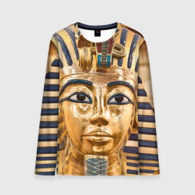 Мужской лонгслив 3D с принтом Фараон в Тюмени, 100% полиэстер | длинные рукава, круглый вырез горловины, полуприлегающий силуэт | египет | фараон