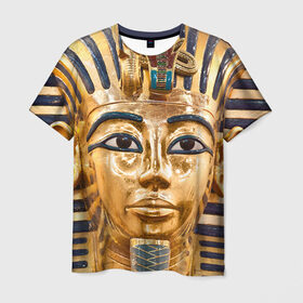Мужская футболка 3D с принтом Фараон в Тюмени, 100% полиэфир | прямой крой, круглый вырез горловины, длина до линии бедер | египет | фараон