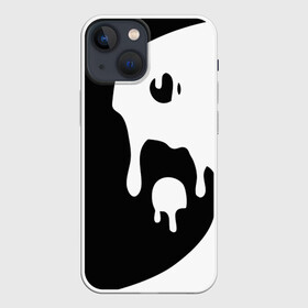 Чехол для iPhone 13 mini с принтом Инь Янь в Тюмени,  |  | белое | гармония | инь | краска | черное | янь