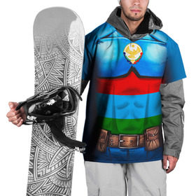 Накидка на куртку 3D с принтом Капитан Дагестан в Тюмени, 100% полиэстер |  | 05 | даг | дагестанец | капитан | супергерой | флаг
