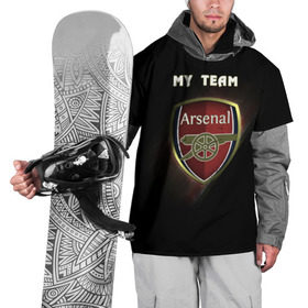 Накидка на куртку 3D с принтом My team Arsenal в Тюмени, 100% полиэстер |  | Тематика изображения на принте: arsenal | team | арсенал | клуб | футбол