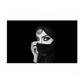 Бумага для упаковки 3D с принтом Восточная девушка в Тюмени, пластик и полированная сталь | круглая форма, металлическое крепление в виде кольца | взгляд | восточная девушка | глаза | красивая | никаб | орнамент | узоры | хиджаб