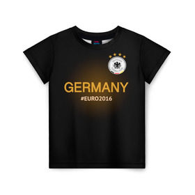 Детская футболка 3D с принтом Сборная Германии 2016 в Тюмени, 100% гипоаллергенный полиэфир | прямой крой, круглый вырез горловины, длина до линии бедер, чуть спущенное плечо, ткань немного тянется | germany